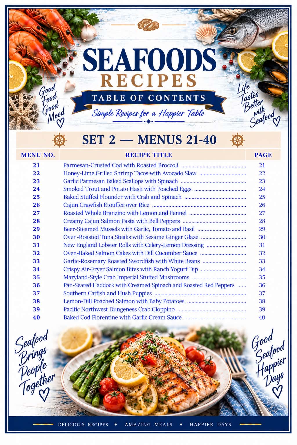 Seafood Masterbook 100 Recipes Index
